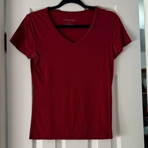 Women's Red V-Neck T-Shirt